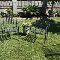 2 Metal Chairs