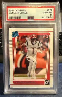 2021 Donruss Ja'Marr Chase Rated Rookie #262 PSA 10 Gem Mint Cincinnati Bengals