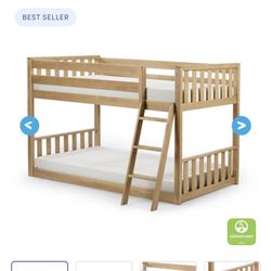 Scandinavian Twin Over Twin Low Bunkbed