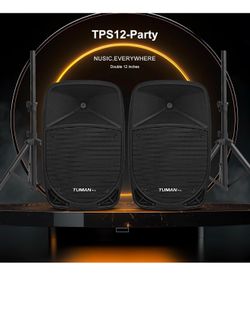 4.1 4.1 out of 5 stars (44) 12inch PA Speaker System, 1000W High Powered Bluetooth Compatible Active + Passive Pair Outdoor Sound Speakers, Outdoor Ka