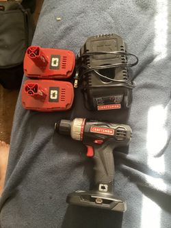 Craftsman Drill 2 Batteries And Charger