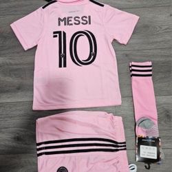 KIDS INTER MIAMI MESSI SOCCER JERSEY 