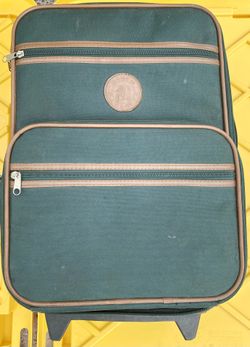 Vintage Rolling Suitcase in Green