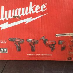 Milwaukee M12 Combo Set (2498-24) Brand New