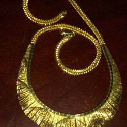 HeavyYellowGold Over 925SterlingSilver Necklace