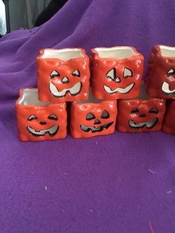 Halloween ceramic candle holders