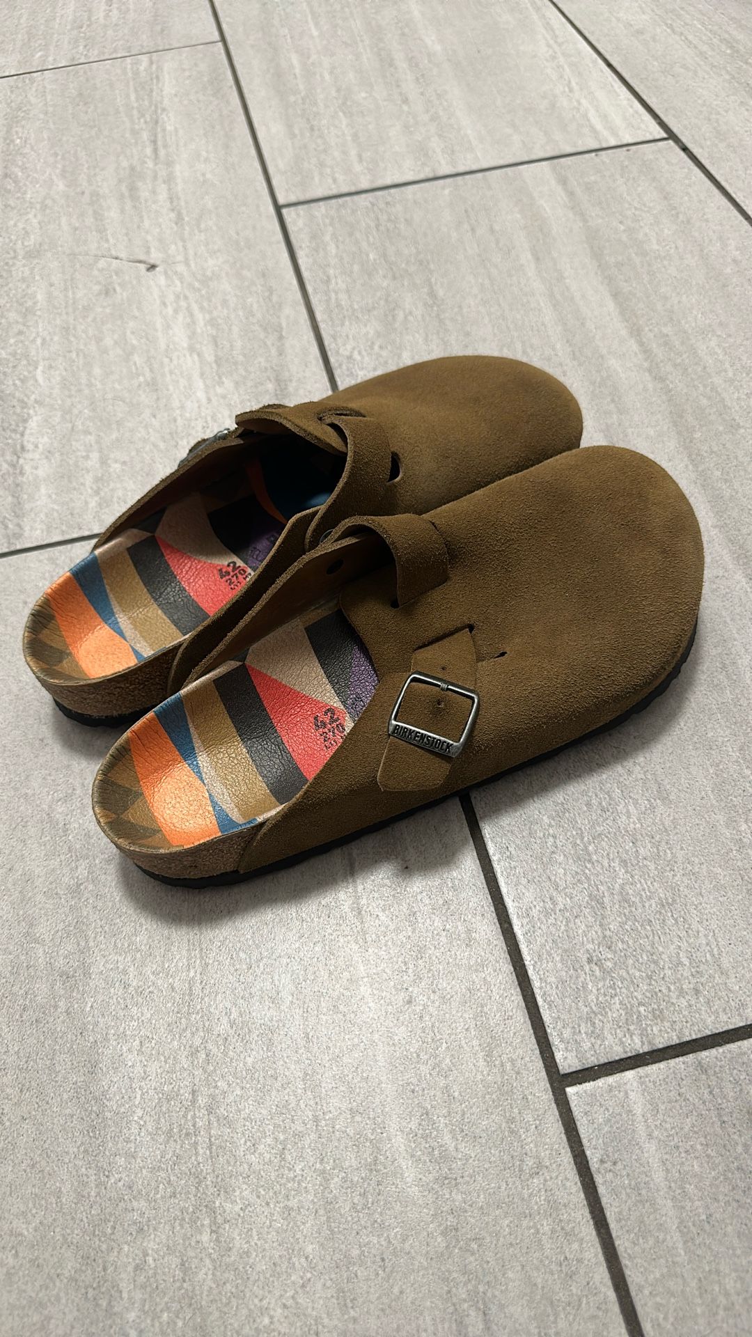 Birkenstock - Boston, Suede, Size 9 Men’s