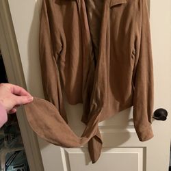 Brown Leather Large Jacket