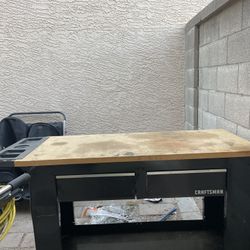 Craftsman Metallic Workbench w Drawers
