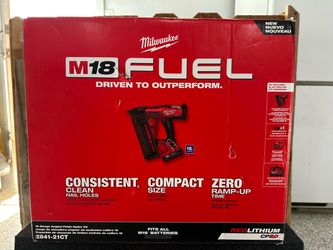 M18 FUEL 18-Volt Lithium-Ion Brushless Cordless Gen II 16-Gauge Angled Finish Nailer Kit with 2.0Ah Battery and Charger