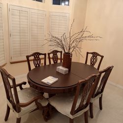 Pedestal Dining Table Set