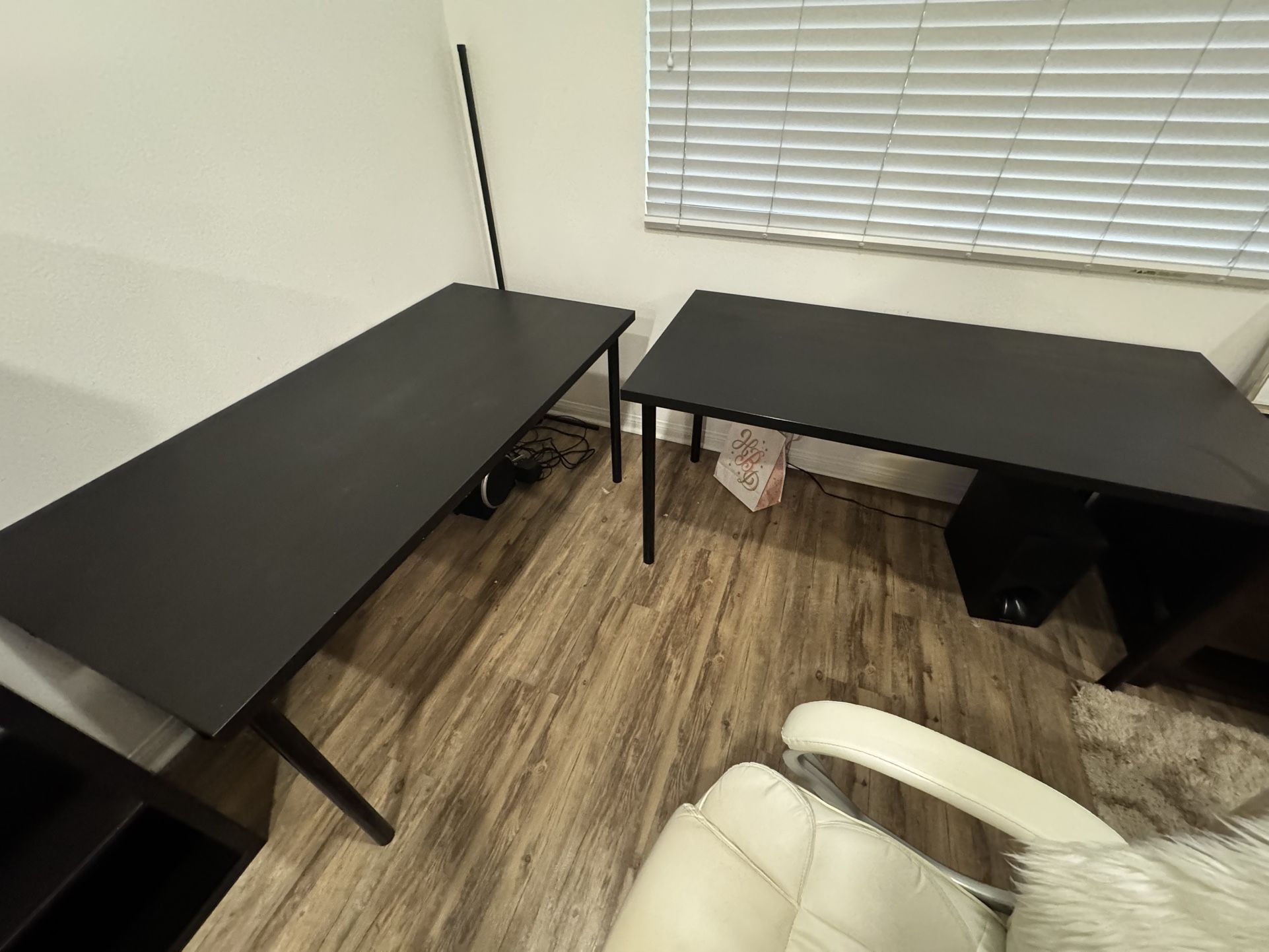 2 Black IKEA Desks/Tables