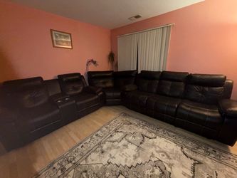 Power reclining sectional sofa