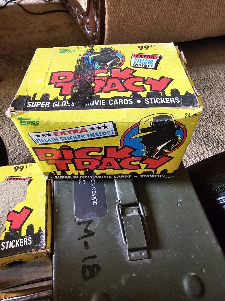 1990 Topps Vintage Dick Tracy Super Glossy Movie Cards Wax Box 24 Packs