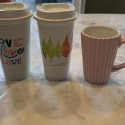 Lot Of 15 Cups Mugs Water Bottles Starbucks Nike Stanley