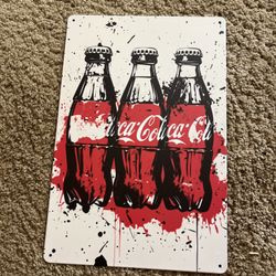 Coca Cola Bottle Metal Wall Sign