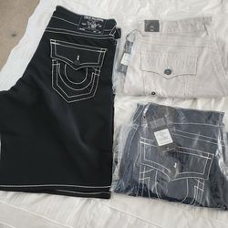 True religion board shorts size 31 and 32 new