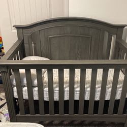 Beautiful Gray Baby Crib