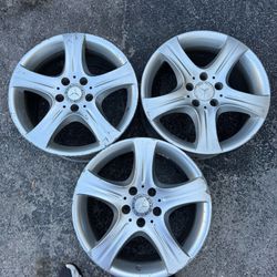 3 Spare Rims 17 Mercedes 5 Lugs 112 mm