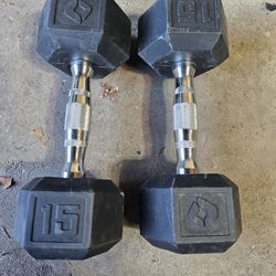 Pair 15lb dumbbells