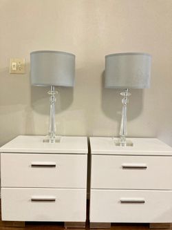 Two Nightstand Drawer Cabinets Excellent Condition