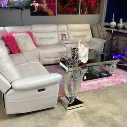 Beautiful Furniture Sofa Sectional 3Power Recliners On Sale Now For $1999 Don’t Miss It Out!