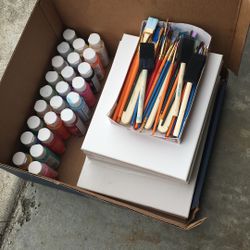 Box Of Painting Supplies