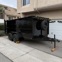 Heavy Duty Dump Trailer For Junk Or Construction Material