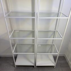 2 - New Glass Shelf unit Vittsjö Ikea white/glass, 20 1/8x68 7/8 "