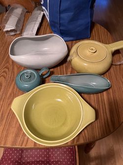 Vintage Ceramic Pottery Bowls – Mid‑Century Style – 5‑Piece Lot