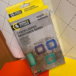 Series 8 / 3 Pack Looped Resistance Bands “Light Resistance “. NEW!