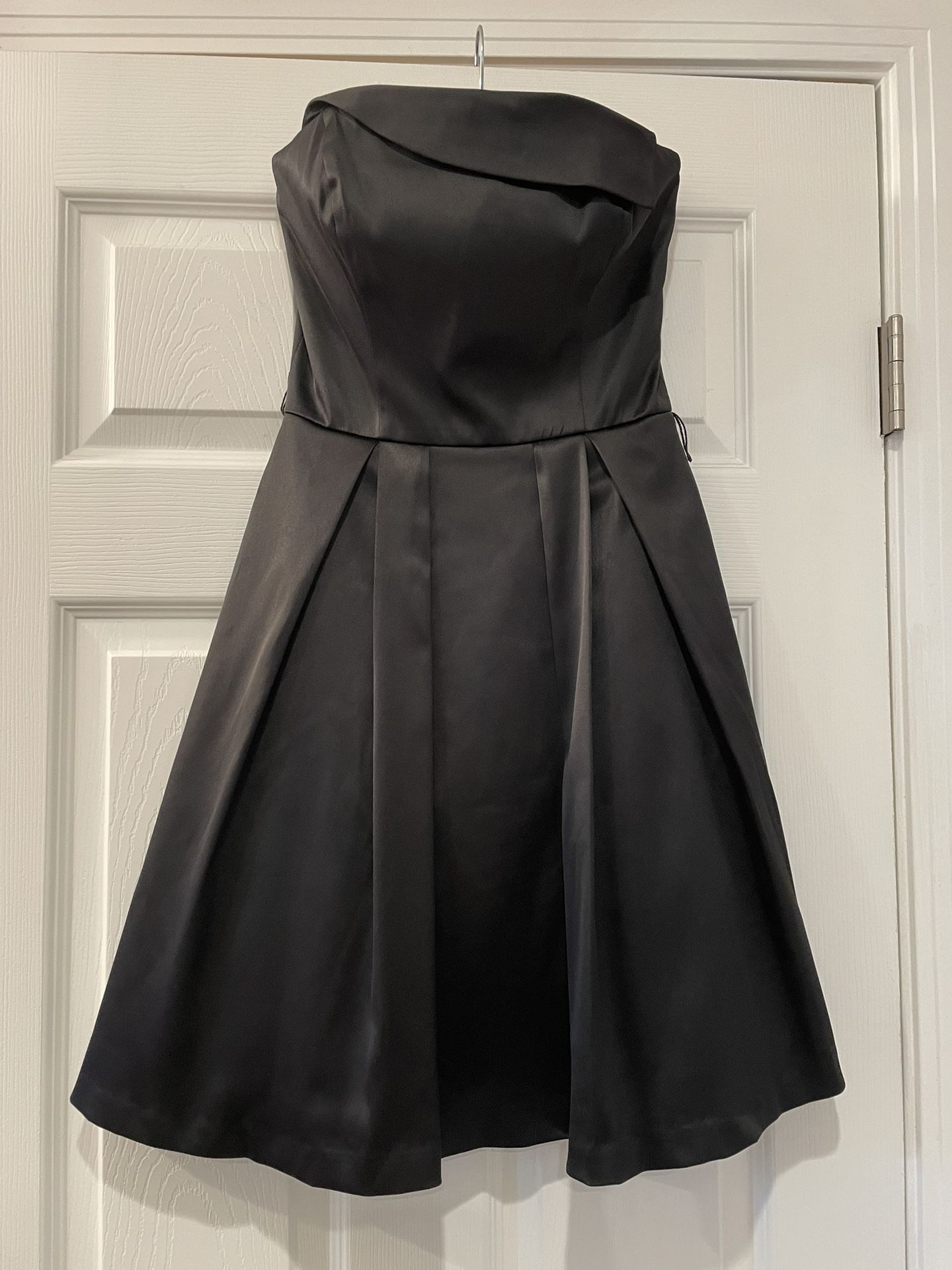 White House Black Market Strapless Black Formal Dress