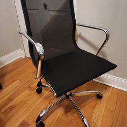 Office Desk Chair - Stainless Steel/Black