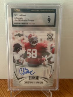 2021 Leaf Draft Christian Barmore RC Auto #BA-CB1 CSG 9