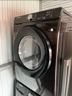 Samsung Black Stainless Front Load Washer & Gas Dryer Set