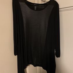 Style Company Black Asymmetrical T-shirt 