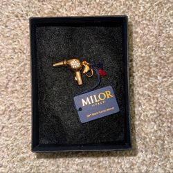 Hair Dryer Charm | 18KT Gold Plated Bronze | Milor Italy