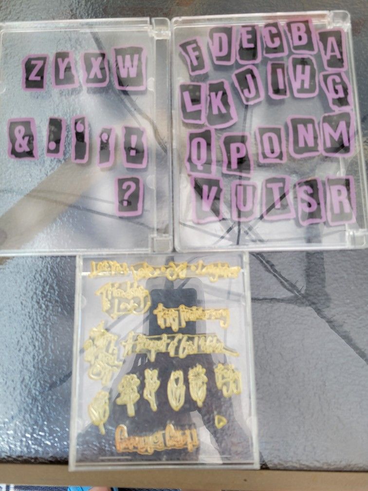Alphabet Letter Rubber Stamps And Verses