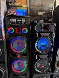 Karoke, Bluetooth, usb, LED, rechargeable djs for parties