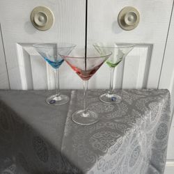 BLOCK BASIC, Martini/Cosmo Glasses, set of 3, from Japan