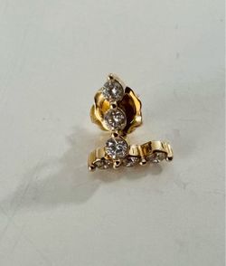 14K Solid Gold Diamonds 💎 Earring For Wedding