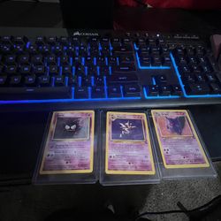 Pokemon Cards Originals  Ghastly,Haunter,Gengar (Full Evolution)