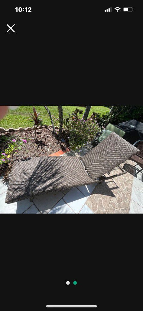 Woven Patio Chaise Lounge Recliner (1)