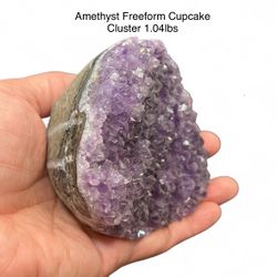 Amethyst Genuine Freeform Cupcake Crystal Geode from Brazil 473.4g /1.04lbs