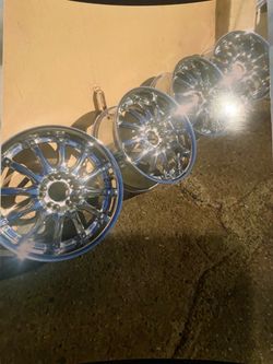 Set of 4 Chrome Multi-Spoke Alloy Wheels