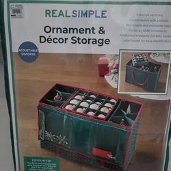 Christmas Ornament Decor Storage Case New