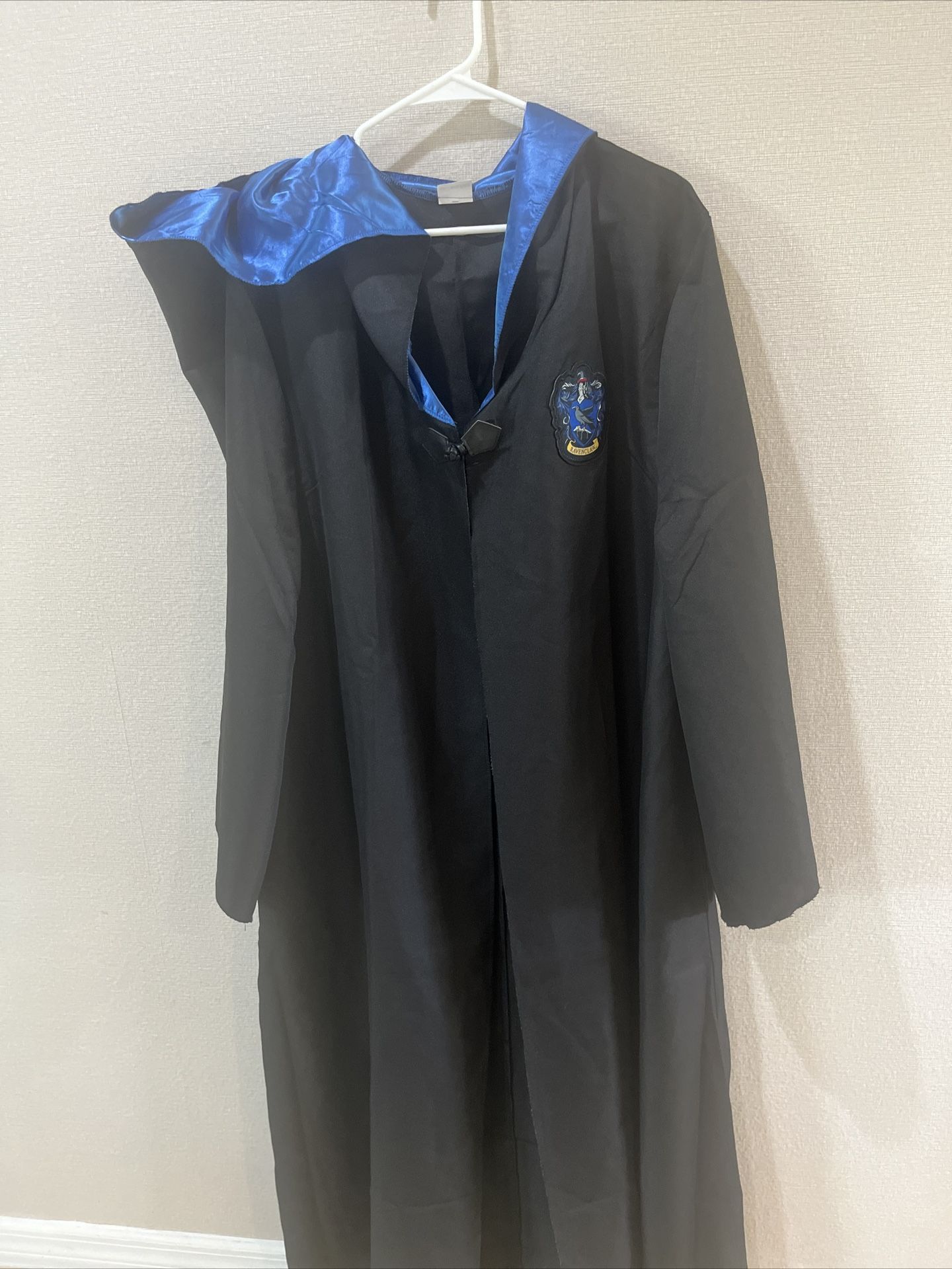 Harry Potter Adult Wizarding World Raven claw Black Hooded Robe Costume XL