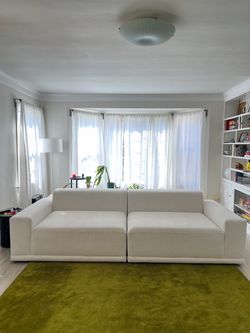 White CB2 Faible Modular Sofa