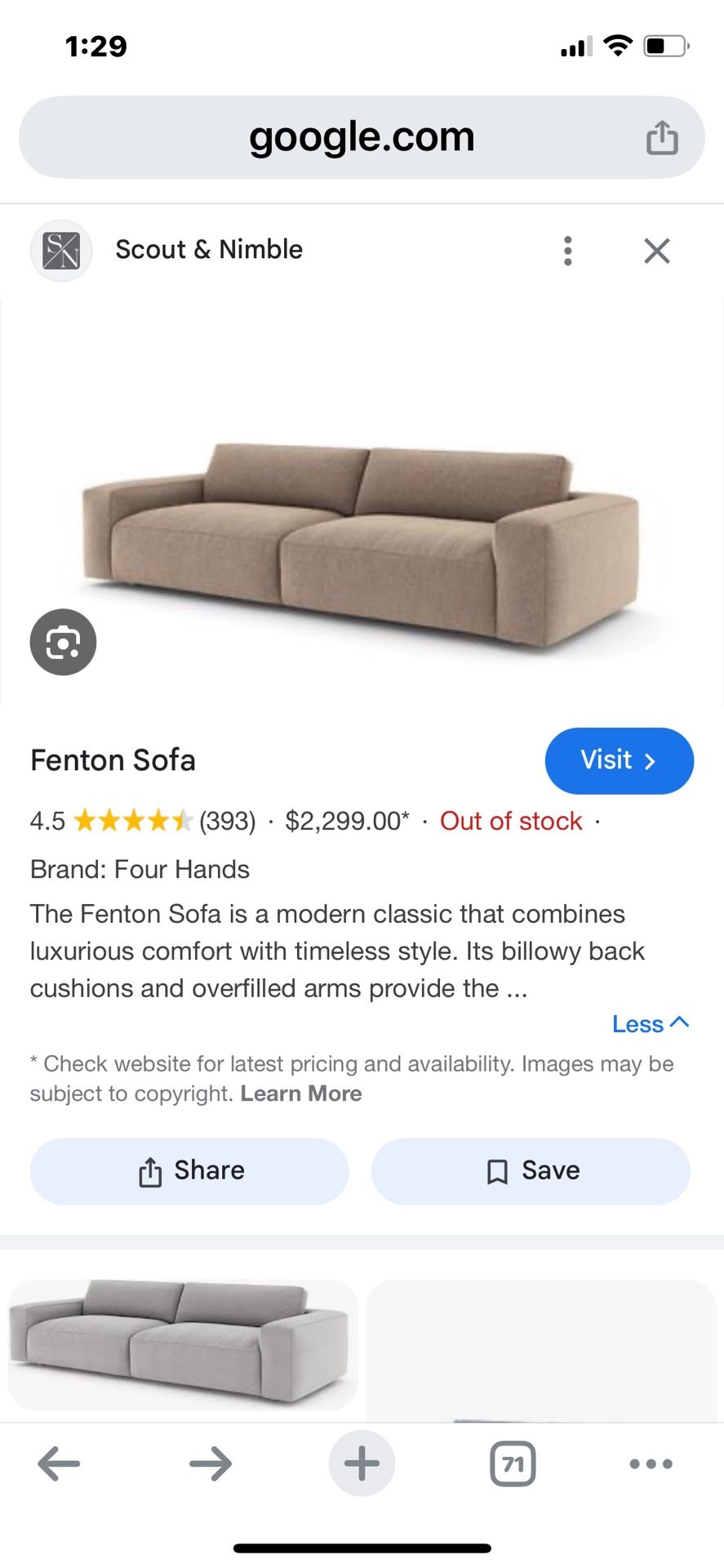Fenton sofa By Four Hands