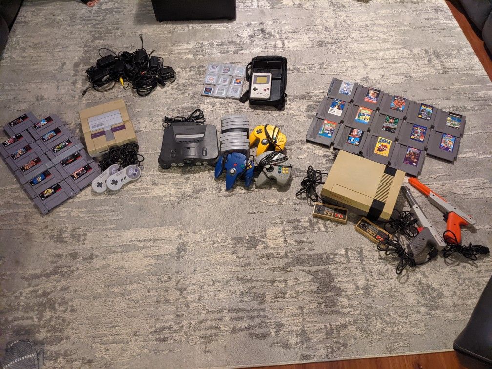 Original Nintendo, Super Nintendo, Nintendo 64, And Gameboy